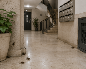 ג'וקים בשטחים משותפים בבניין